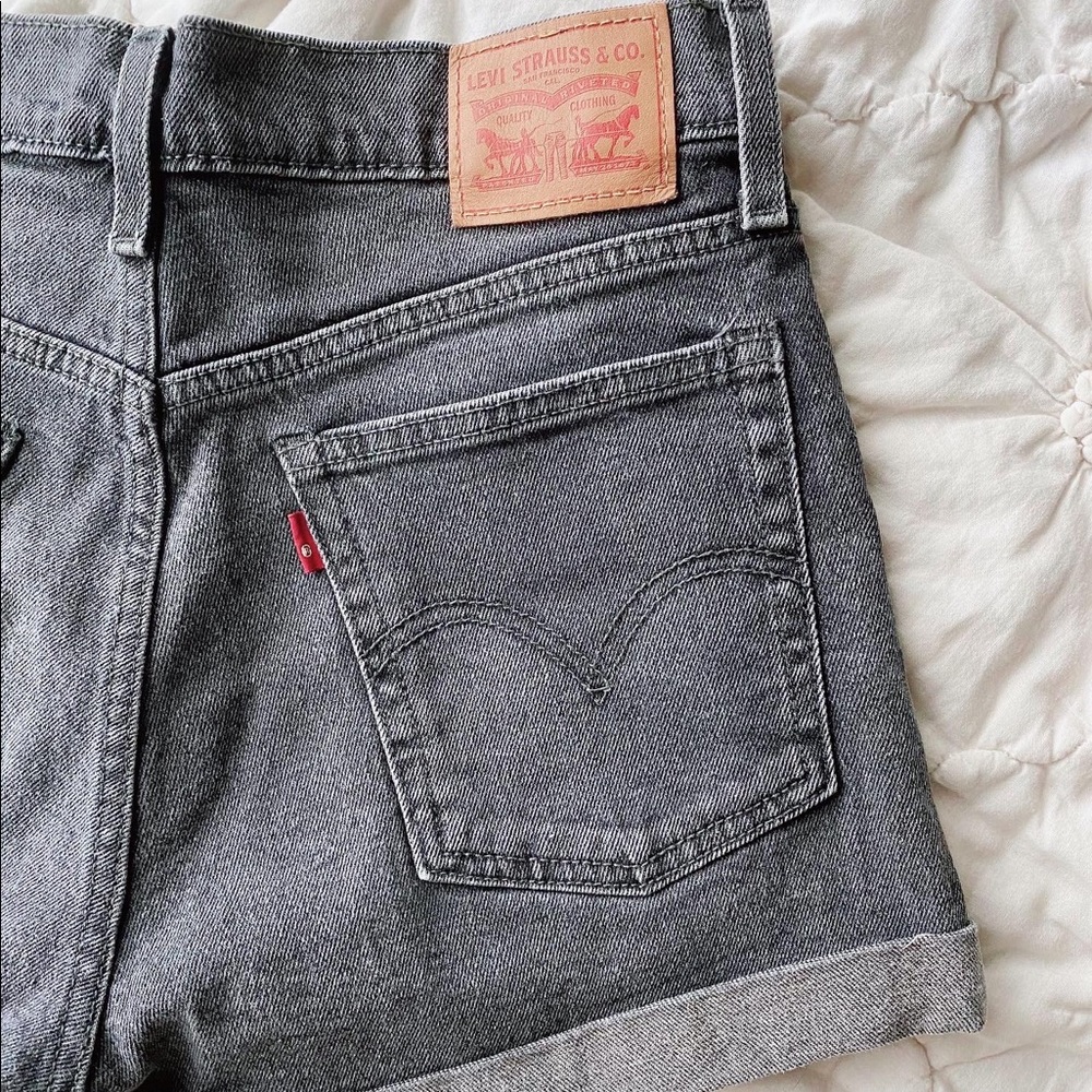 Levi’s black denim shorts